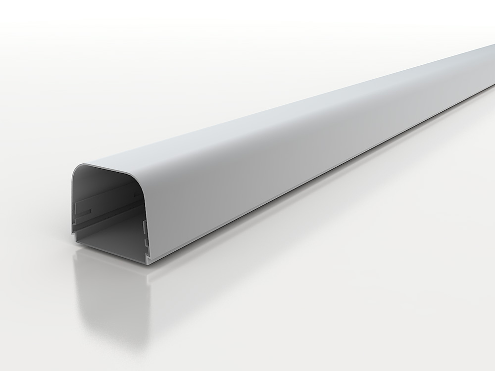 Air conditioning trunking with wrap around cover