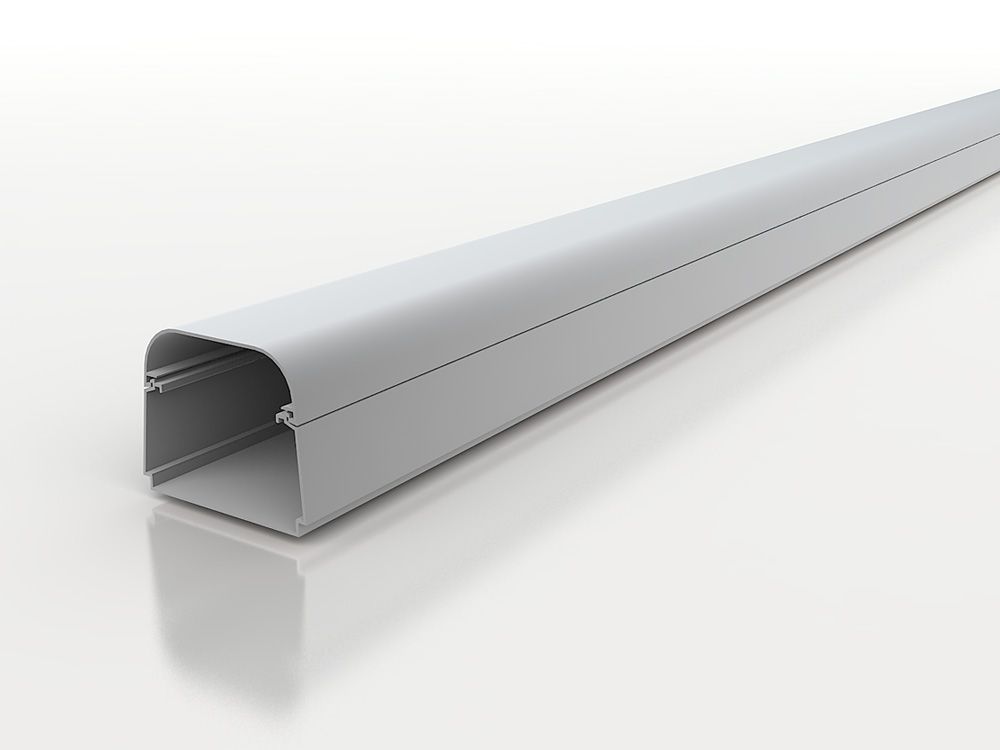 Air conditioning trunking with snap on cover